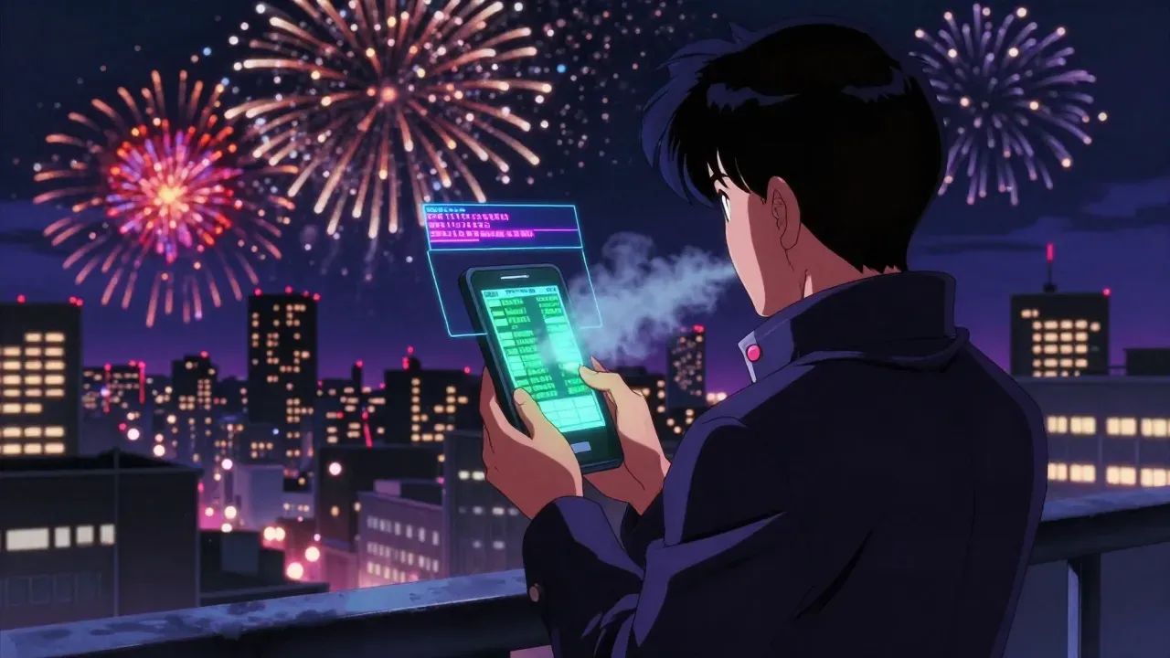 New Year, New Platform - retro anime style illustration