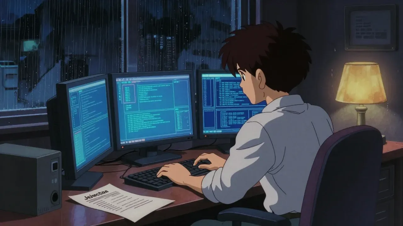 The Silence - retro anime style illustration