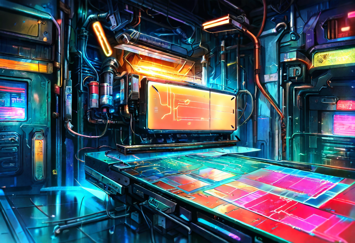 A translucent circuit board held against a glowing teal backlight panel, hairline fractures and fault lines visible along copper traces — the audit that found nothing also found everything
