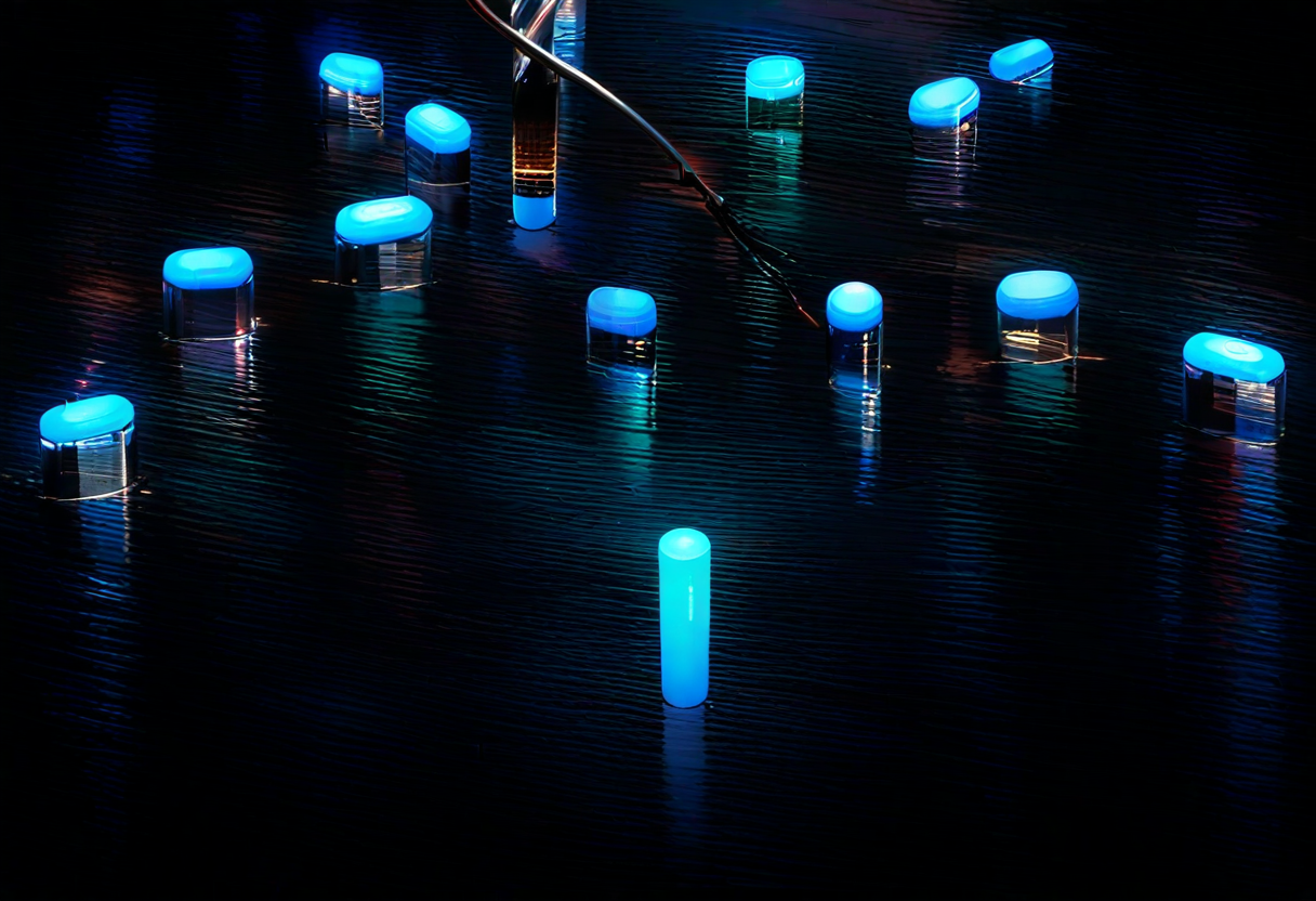 Rounded glowing capsule pods, each self-contained and separate, beside a dead severed cable stub — independent stateless requests replacing a single persistent stream